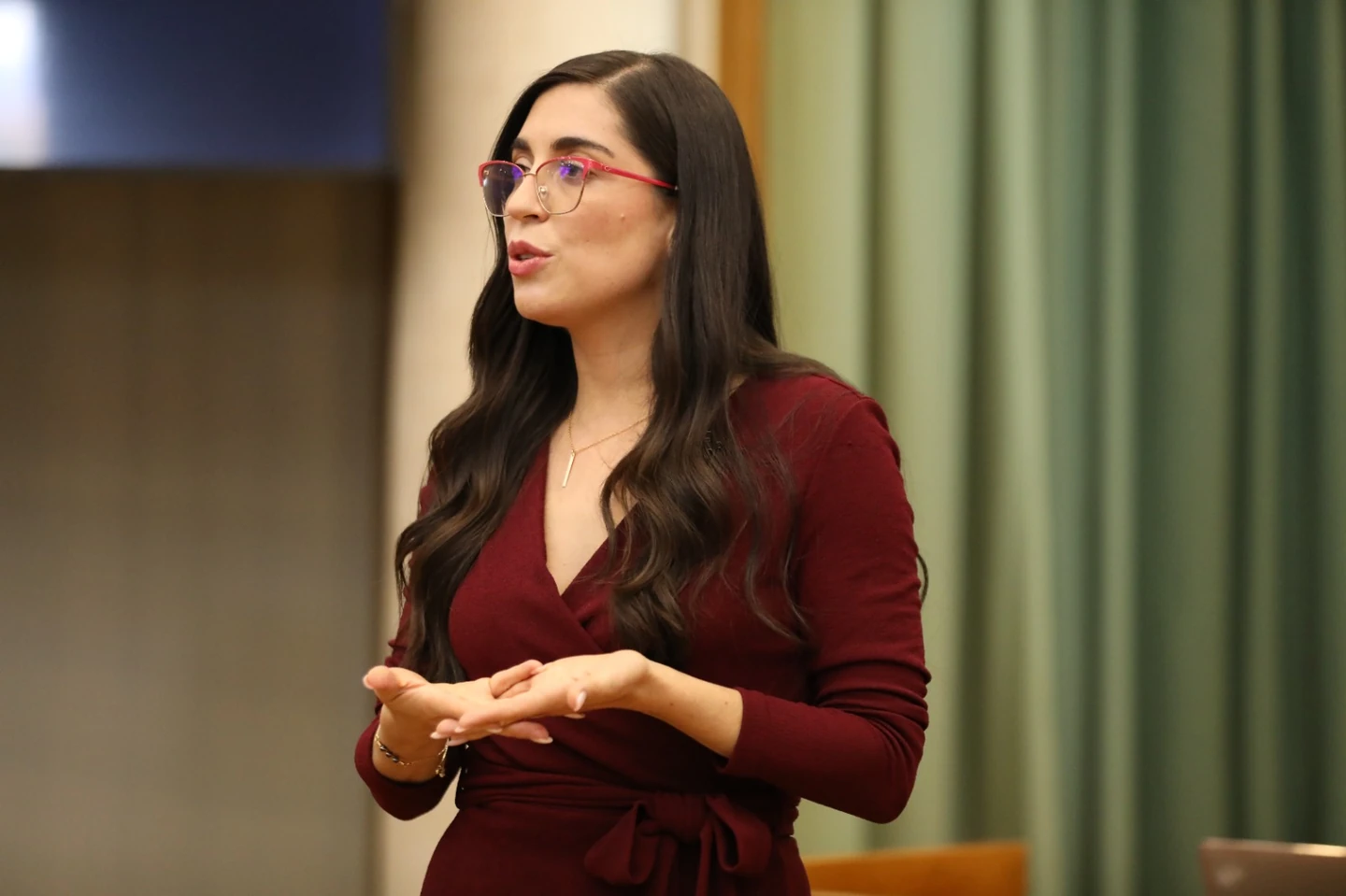 Johana Hernández durante una actividad profesional. Fotografía aportada.