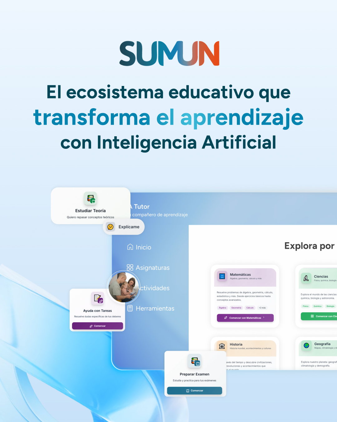 Portada de Sumun seleccionada en la segunda revisión: ecosistema educativo con inteligencia artificial.